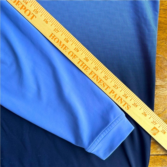 Peter Millar Crown Sport Perth Dip Dye 1/4 Zip Golf Pullover Mens Large Blue - Picture 9 of 14